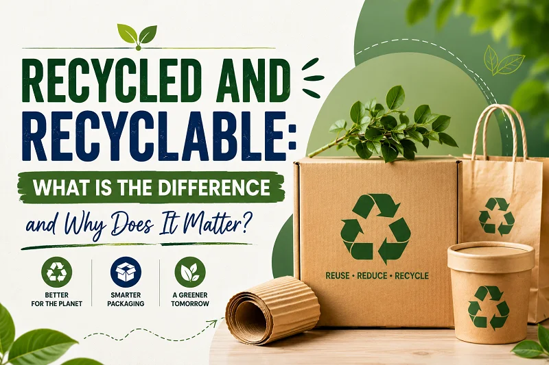 recycled and recyclable what is the difference fine packaging au